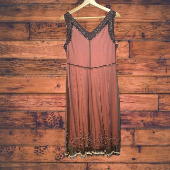 5 for $25🔥IXE Pink Beaded Overlay Dress Size 8 - Picture 2 of 8